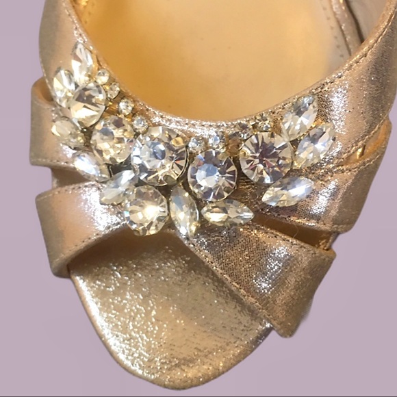 BHLDN Hitherto Martina d’Orsay Gold Heels - Picture 8 of 8